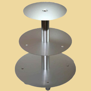 Hochzeitstortenständer 3 Stock Aluminium