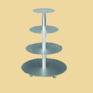 Hochzeitstortenständer 4 Stock Aluminium