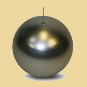 Adventkerze Adventkugel silber 10cm