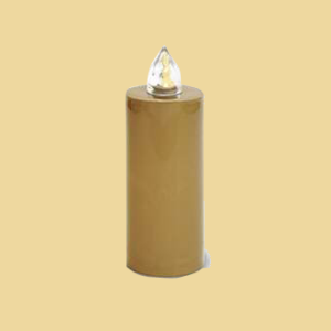 Batterie Kerze gold gelb blinkend