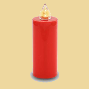 Batterie Kerze rot gelb blinkend