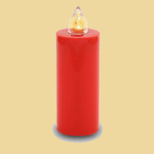Batterie Kerze rot gelb blinkend