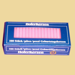 Geburtstagskerzen 100er Pack rosa Tortenkerzen