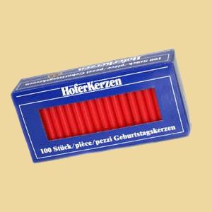 Geburtstagskerzen 100er Pack rot Tortenkerzen