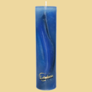 Lotuskerze Aquarell Blau 28cm