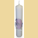 Taufstumpen mit Taube und Mascherl rosa