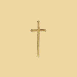 goldenes Kreuz Wachsverzierung