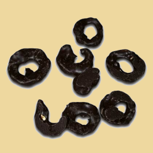 Apfelringe in Schokolade 100g