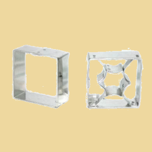Linzer Ausstecher Quadrat 2er mit Stern Innen