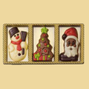 Schokolade Geschenkpackung Weihnachten 3er Schneem