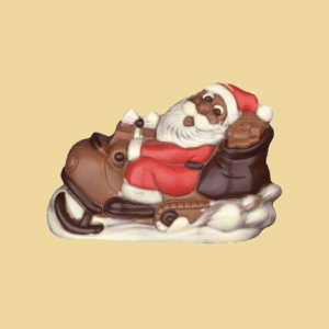 Weihnachtsmann auf Skidoo/Skibob