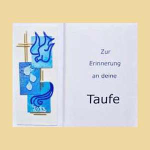 Taufbrief Heiliger Geist blau