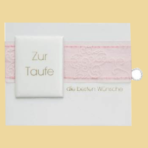 Taufbrief zur Taufe die besten Wünsche rosa