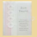 Taufbrief zur Taufe Stern rosa