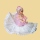 Taufe Baby Figur im Sessel rosa