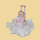 Taufe Baby Figur in Tasche rosa