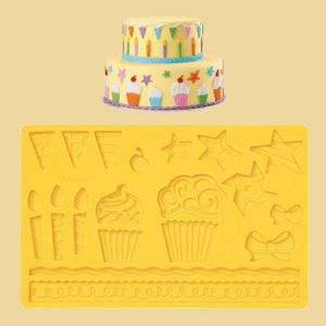 Silikonmatte Cupcakes/Geburtstagsdeko