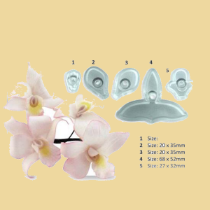 Singapur Orchidee Ausstechformen Set 5teilig