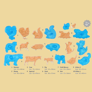 Tiere Ausstechformen Set 10 teilig JME