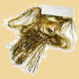 Dekor Lametta gold für den Christbaum