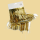 Dekorlametta gold 50cm glatt
