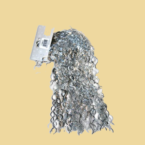 Dekorlamette silber gelockt 50cm