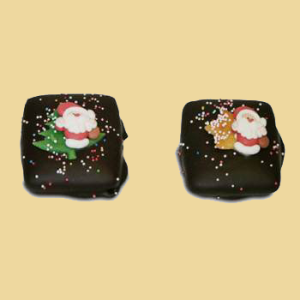 Getunkter Lebkuchen mit Marzipan Weihnachtsmann