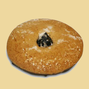 Nürnberger Lebkuchen mit Pflaume dekoriert