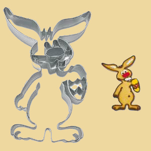 Keksausstecher Hase mit Ei 9cm Edelstahl