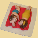 Marzipan Paar am Handtuch