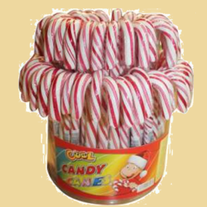 Zuckerstange/Zuckerstock rot/weiss 18cm