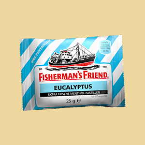 Fishermans Friend extra frische Eucalyptus Mentholpastillen ohne Zucker 25g