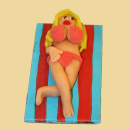 Marzipan Blondine mit Bikini