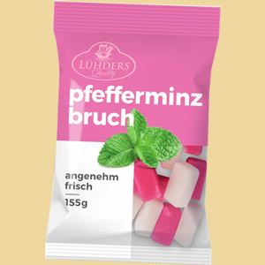 Pfefferminz Bruch rosa/weiß Lühders