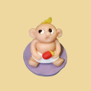 Marzipan Figur Baby sitzend 7cm