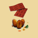 Silikon Madeleines Backform 9er