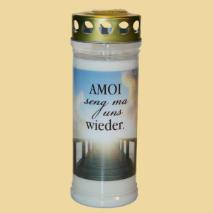Grablicht Motivlicht 7Tg. Amoi seng ma uns wieder